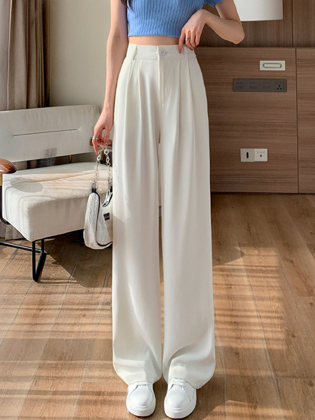 Emma - Pantaloni in Lino a Gamba Larga