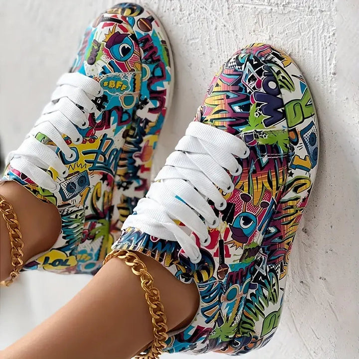 Sneakers con Stampa Graffiti