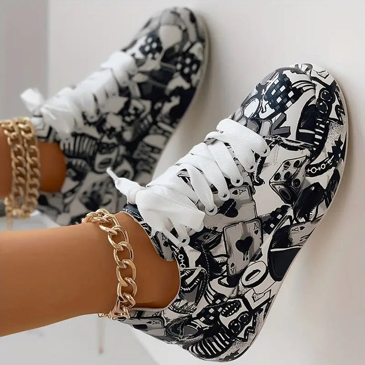 Sneakers con Stampa Graffiti