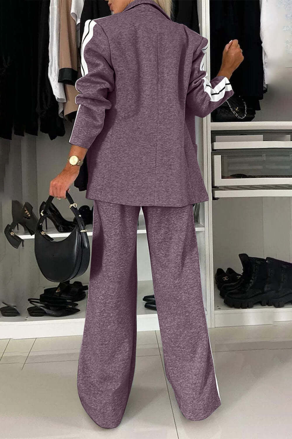 Mara - Set Completo in Cotone con Collo a Contrasto