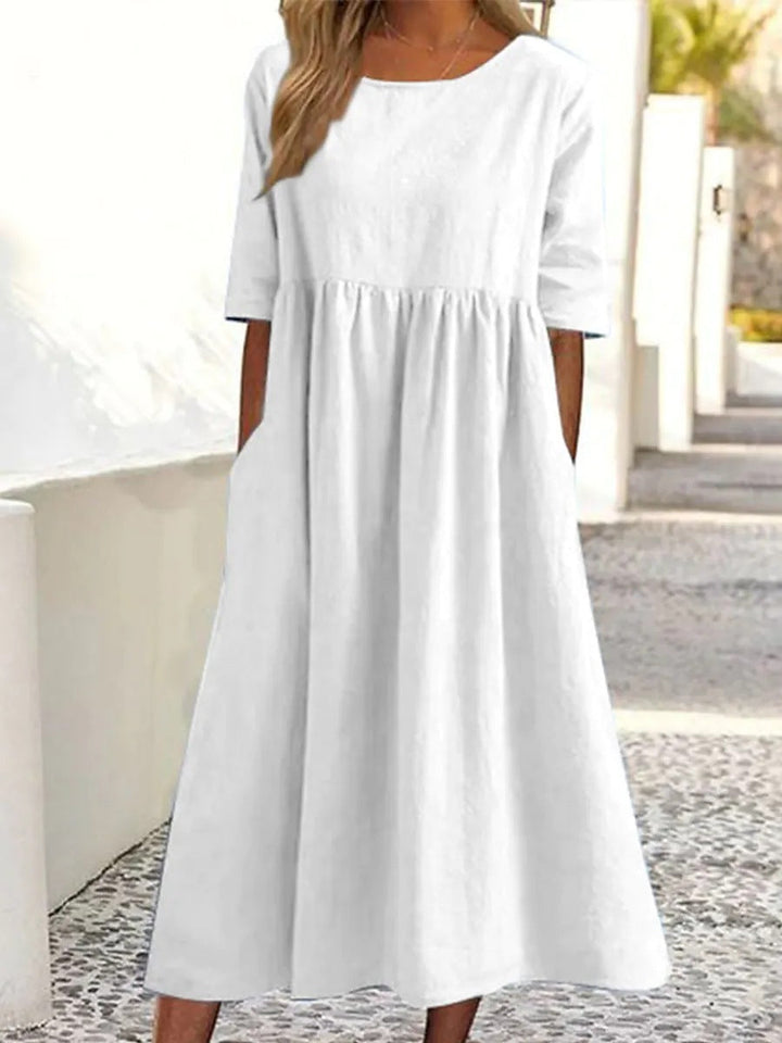 Tina - Vestito midi con maniche a tre quarti