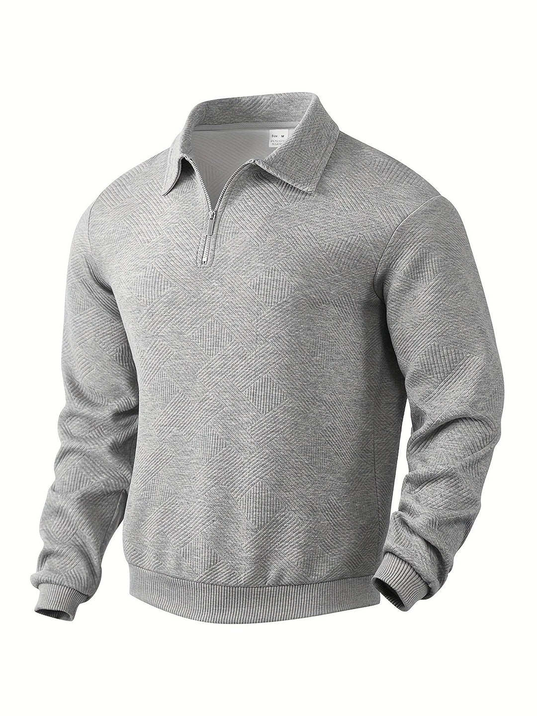Franco - Maglione Zip-Up Geometrico in Misto Lana