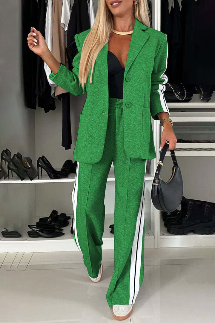 Mara - Set Completo in Cotone con Collo a Contrasto