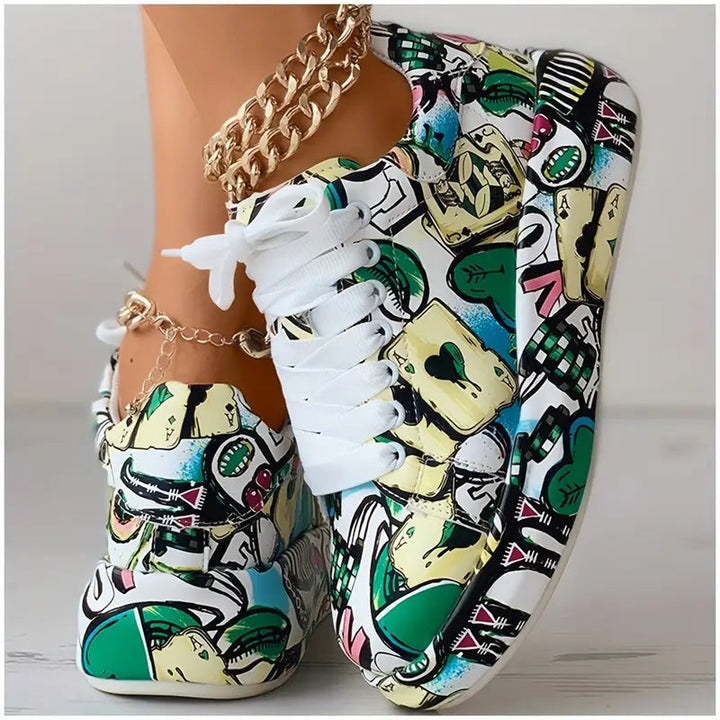 Sneakers con Stampa Graffiti