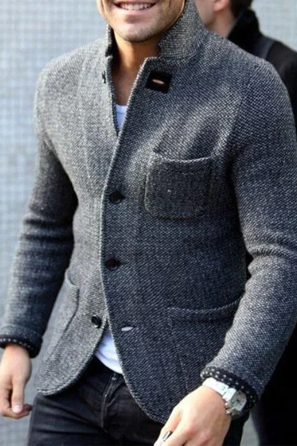Leo - Cardigan in Lana Stile Retrò