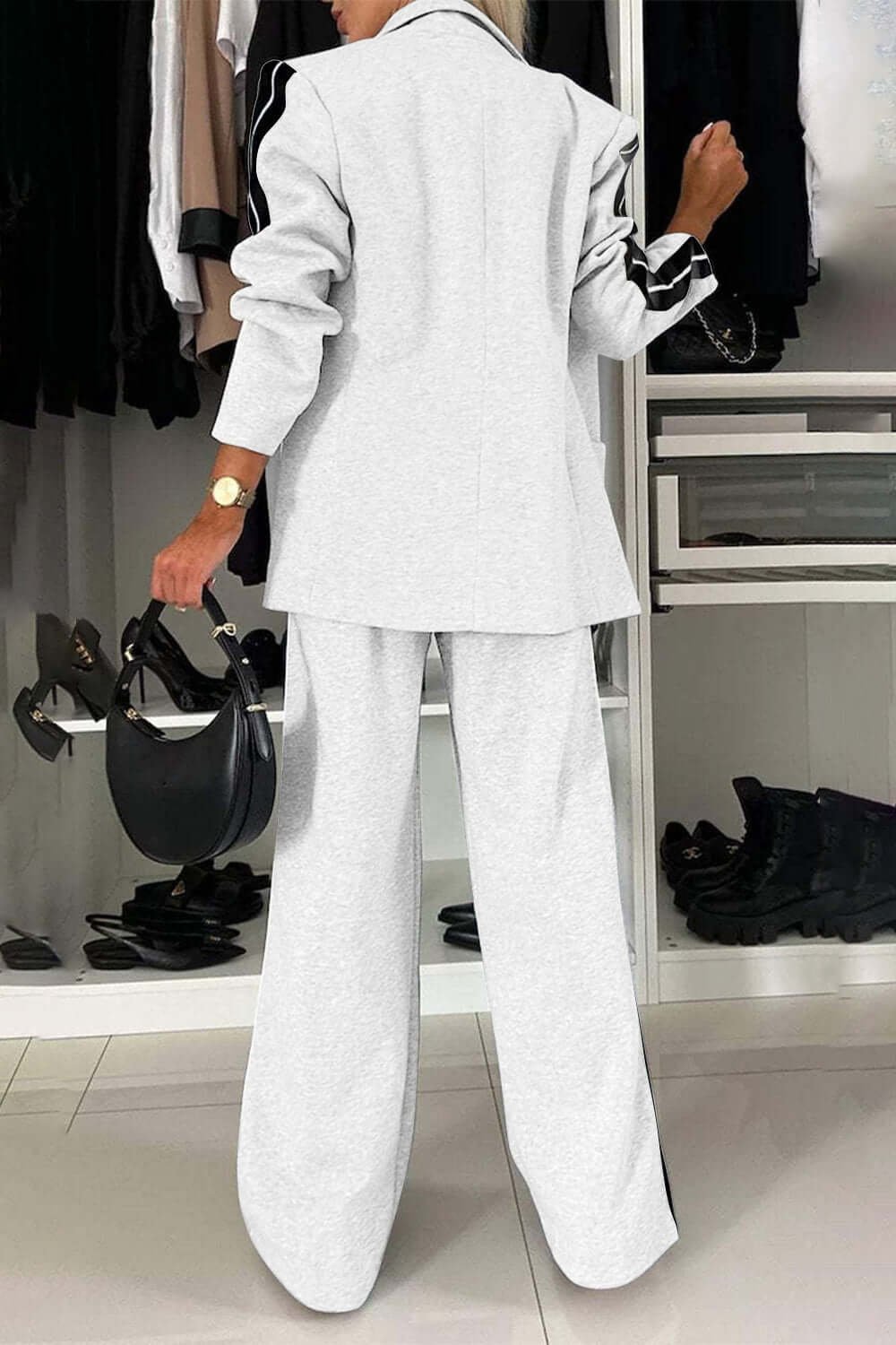Mara - Set Completo in Cotone con Collo a Contrasto