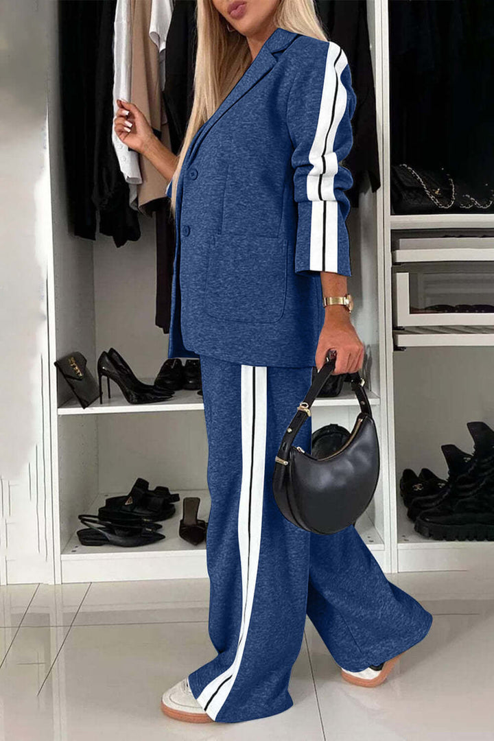 Mara - Set Completo in Cotone con Collo a Contrasto