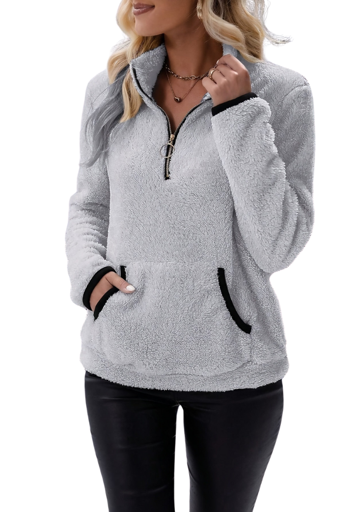Rita - Pile Borg con Mezza Zip
