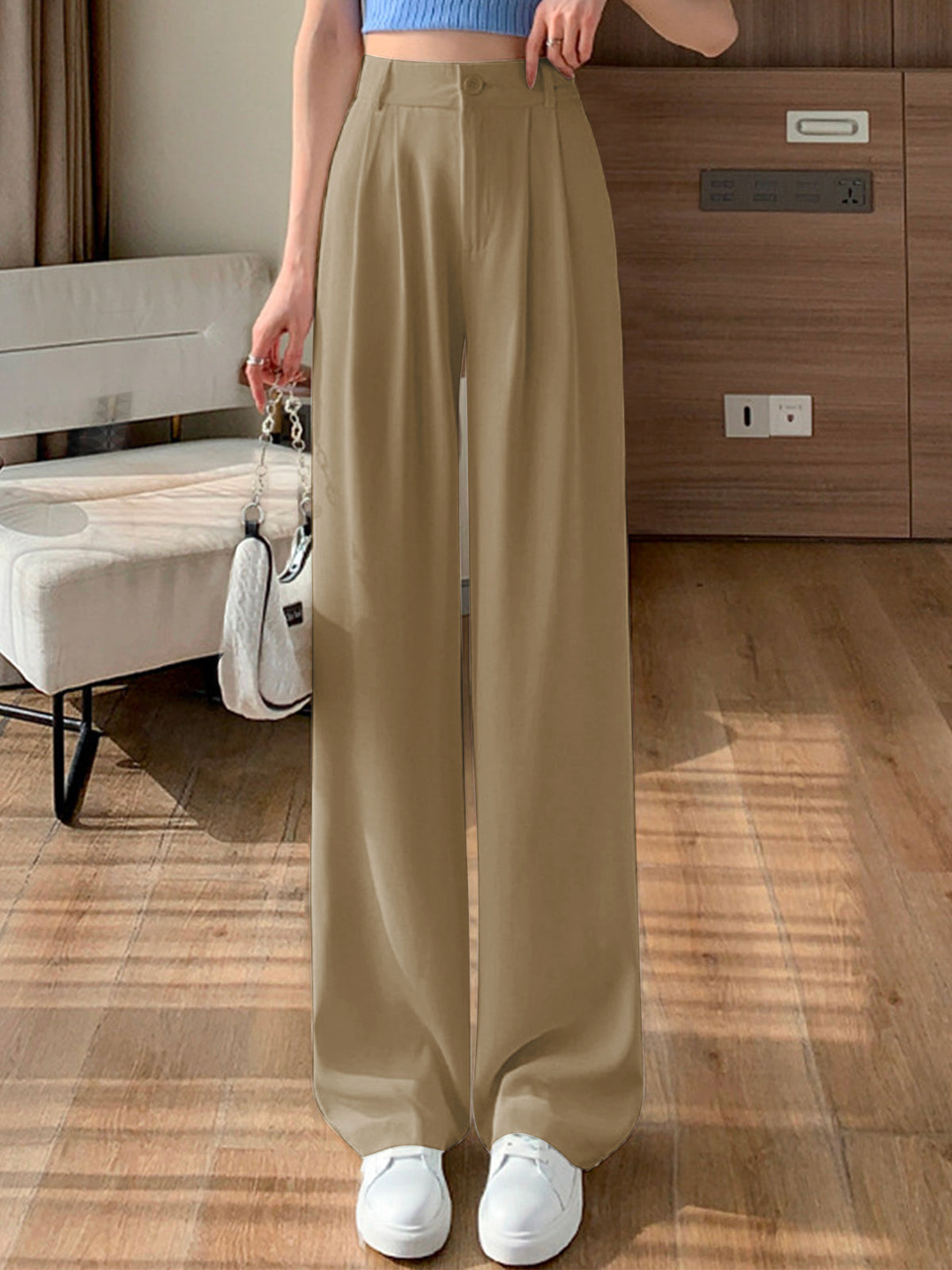 Emma - Pantaloni in Lino a Gamba Larga