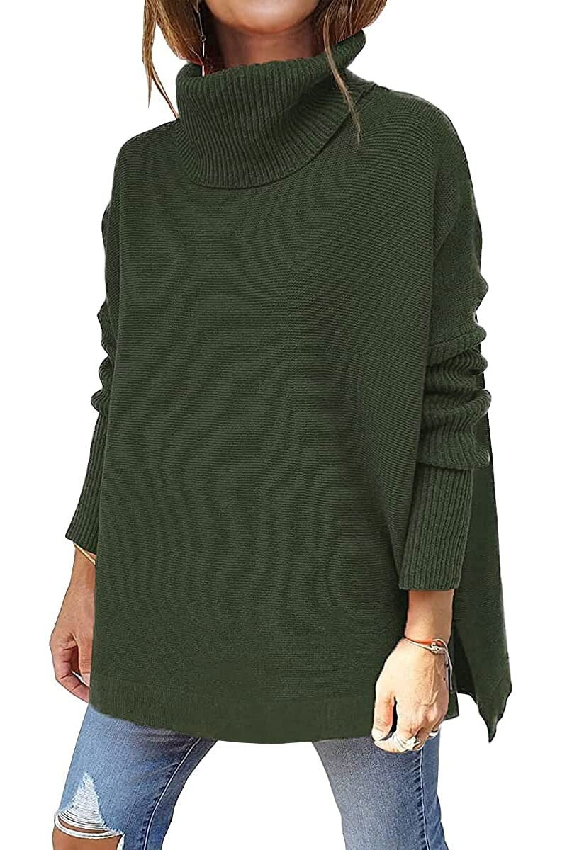 Anna - Maglione Oversized con Collo Alto in Lana