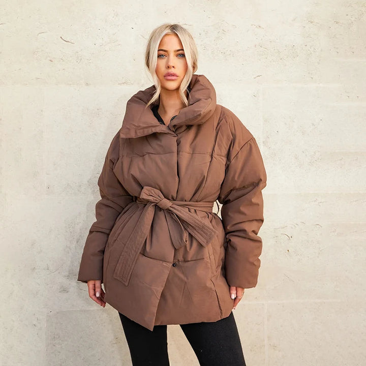 Mia - Cappotto in cashmere morbido con cintura