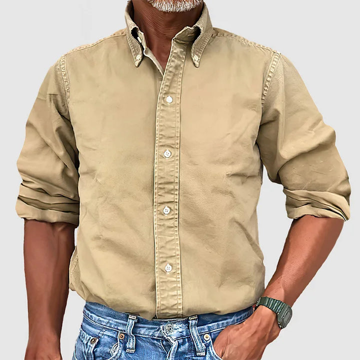 Lino - Camicia Classica a Maniche Lunghe