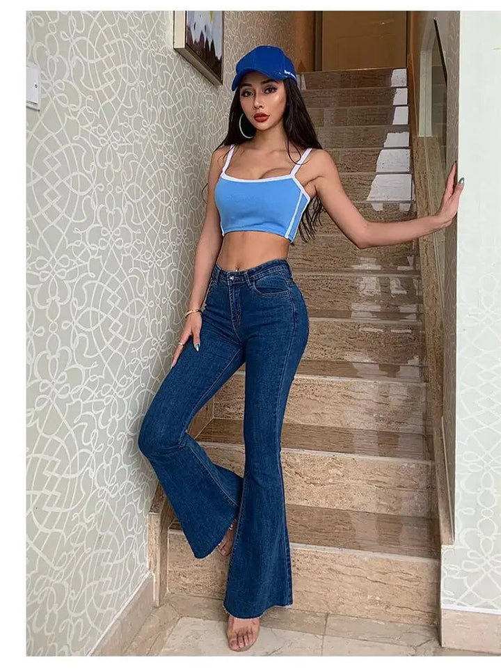 Anna - Jeans a Zampa Vita Alta Vintage