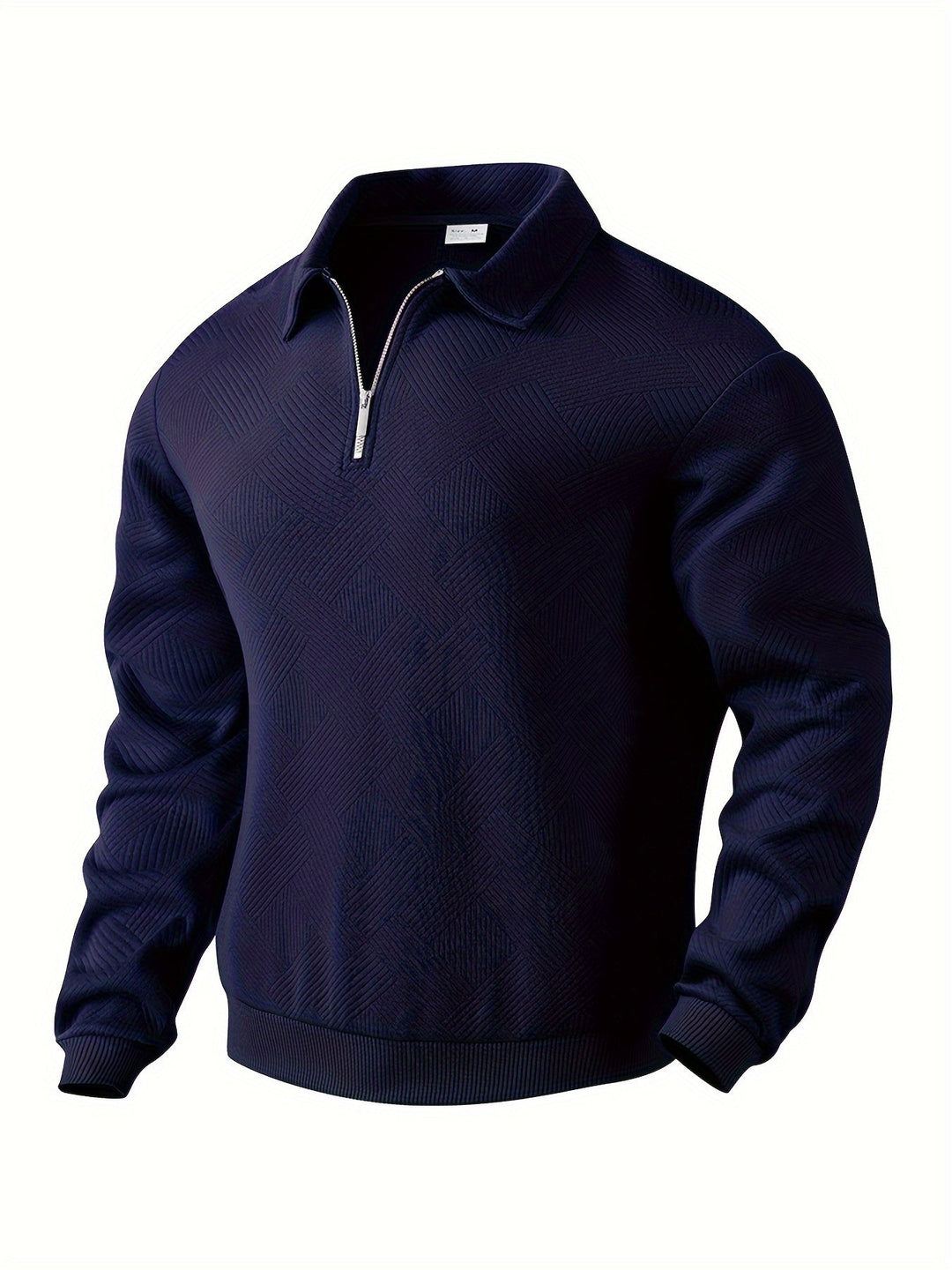 Franco - Maglione Zip-Up Geometrico in Misto Lana