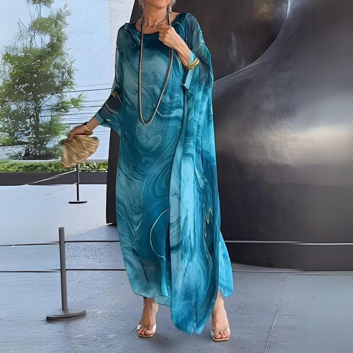 Rosa - Elegante Abito in Chiffon di Seta