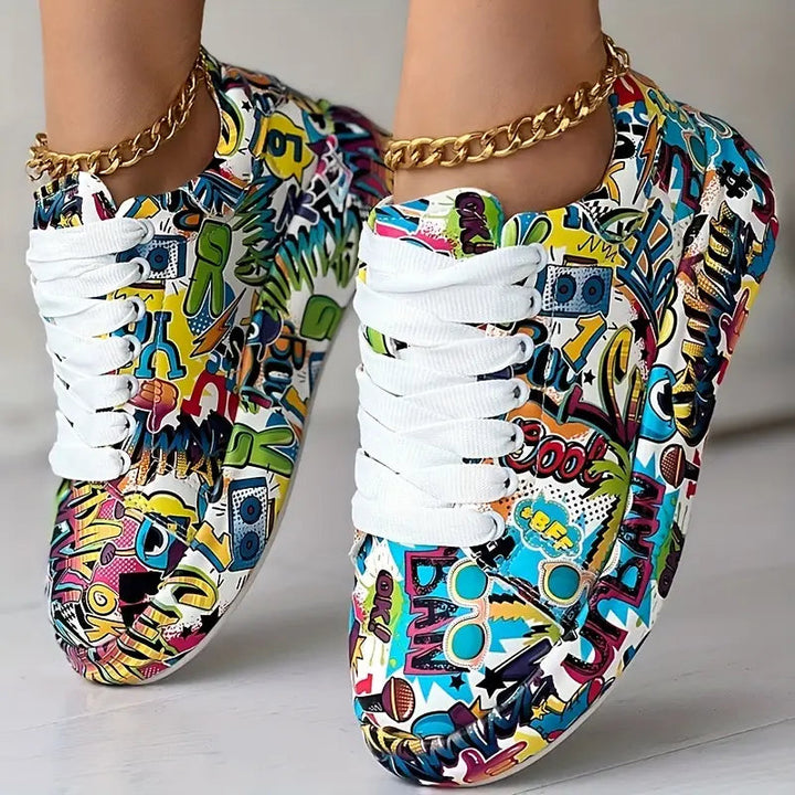 Sneakers con Stampa Graffiti
