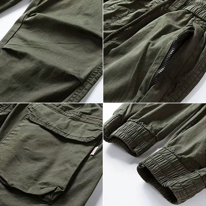 Pantaloni cargo elasticizzati con elastan