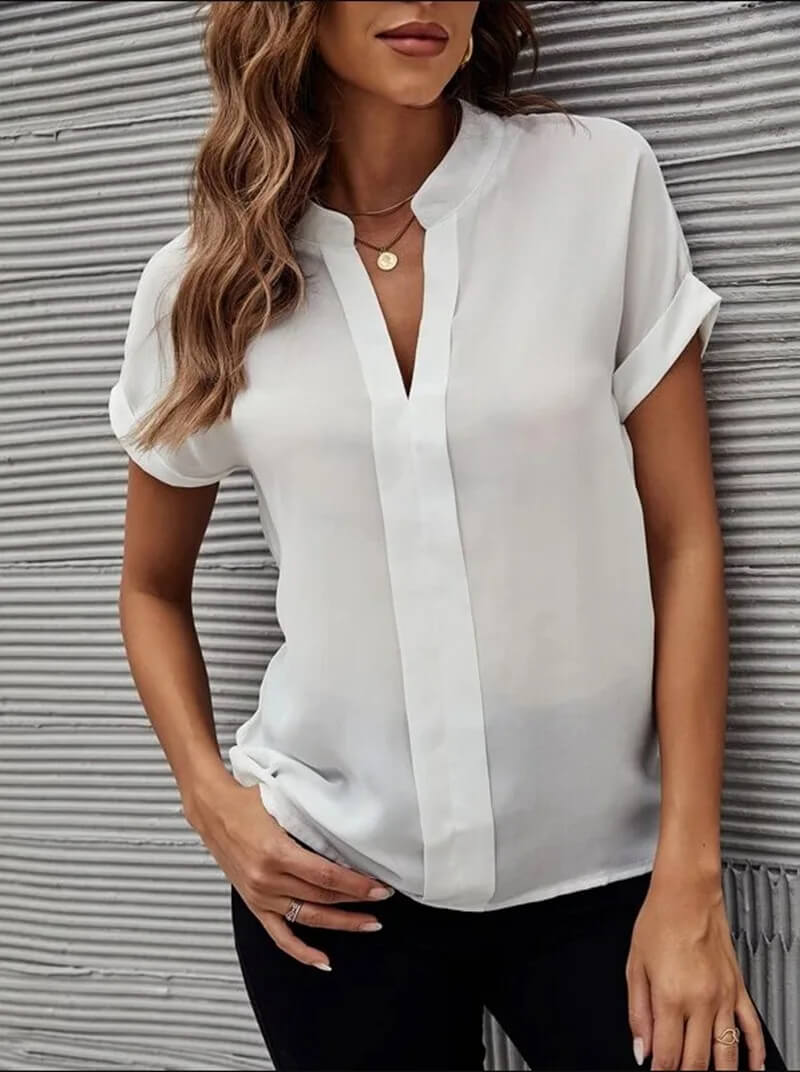 Blusa elegante con scollatura a V