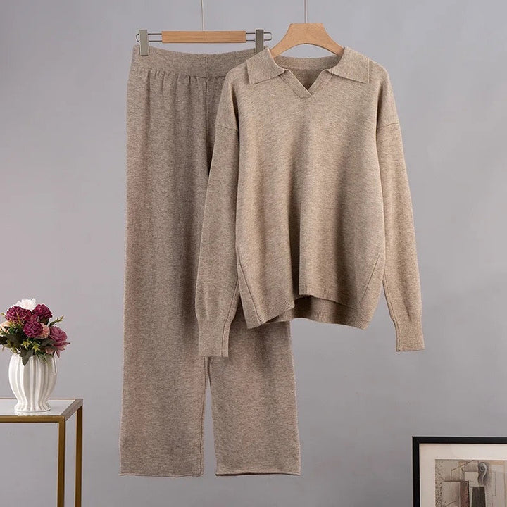 Nina - Set Polo in Cotone con Pantaloni a Zampa