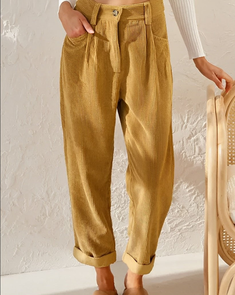 Stefania - Pantaloni in velluto a coste alla moda