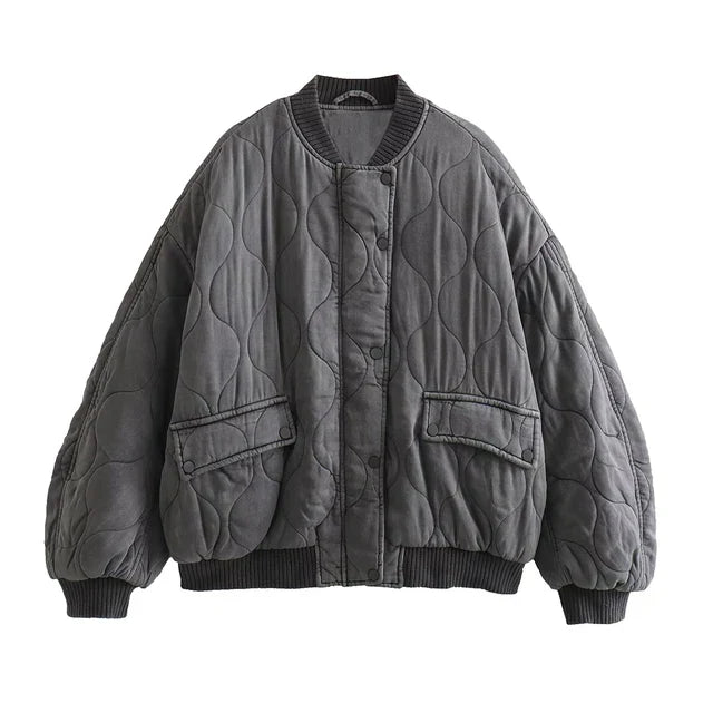 Rosa - Giacca bomber oversize in cotone