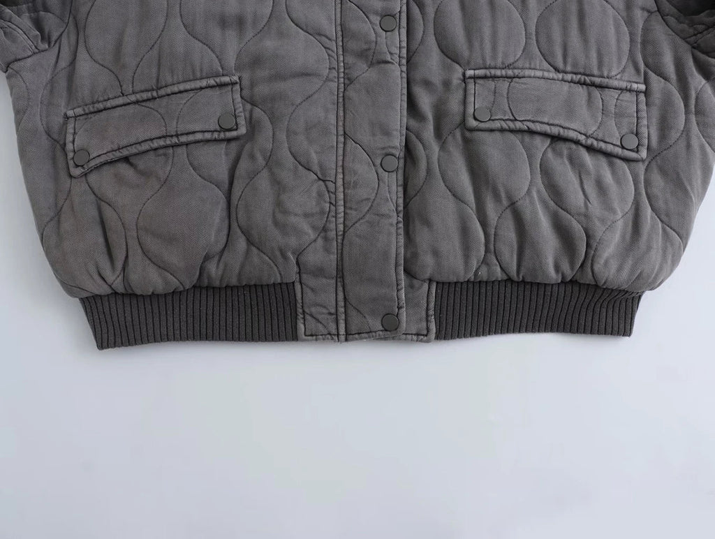 Rosa - Giacca bomber oversize in cotone