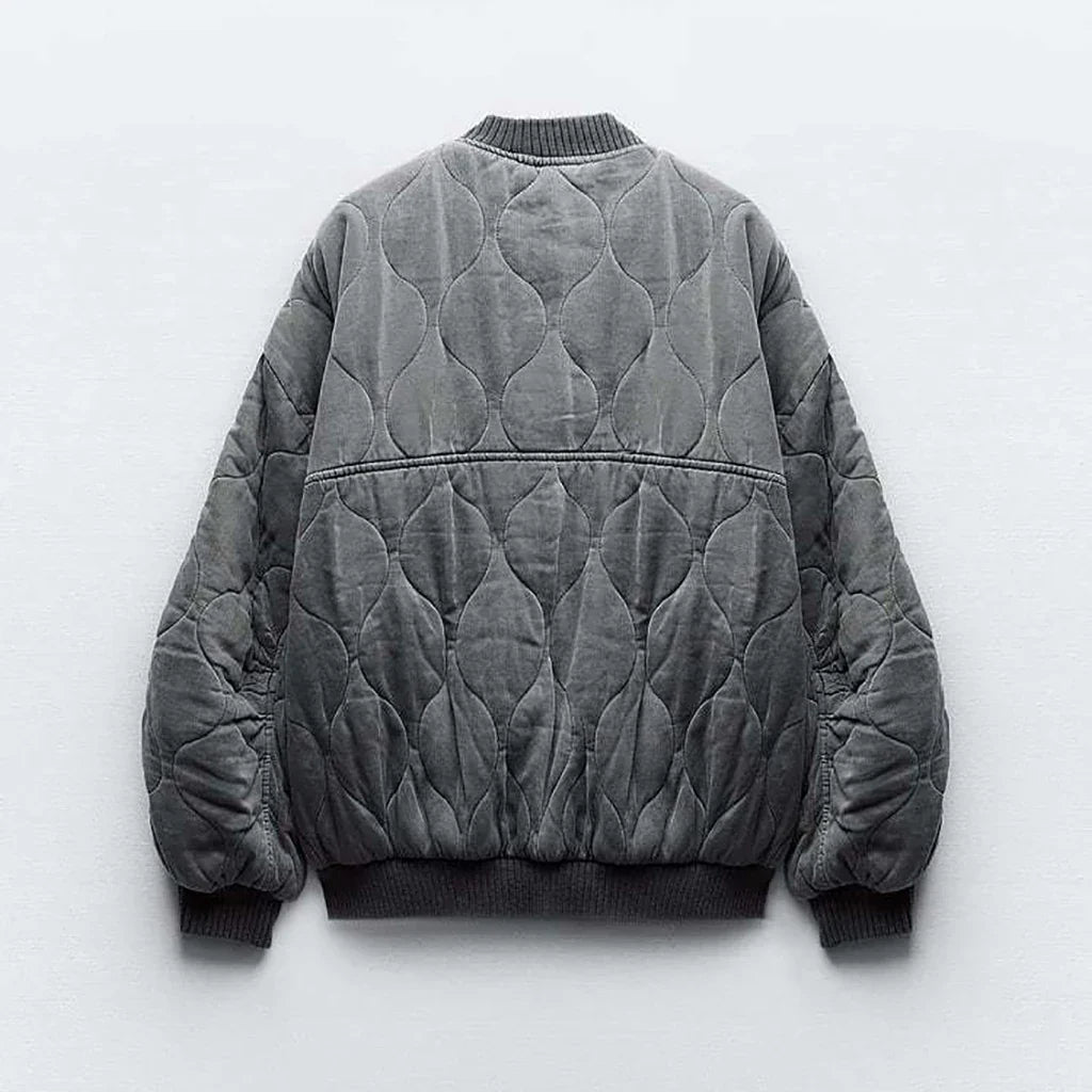 Rosa - Giacca bomber oversize in cotone