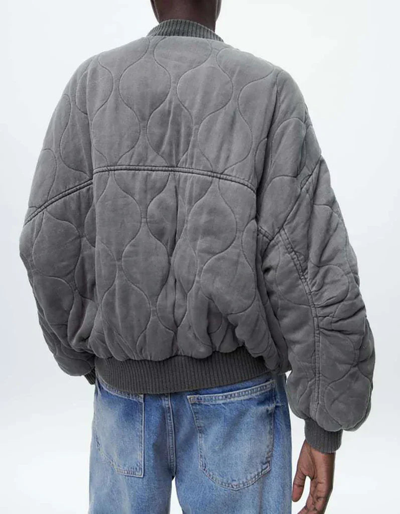 Rosa - Giacca bomber oversize in cotone