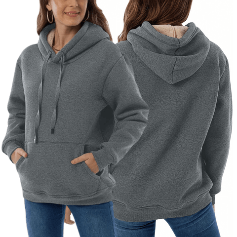Ilaria - Felpa con cappuccio reversibile in microfibra