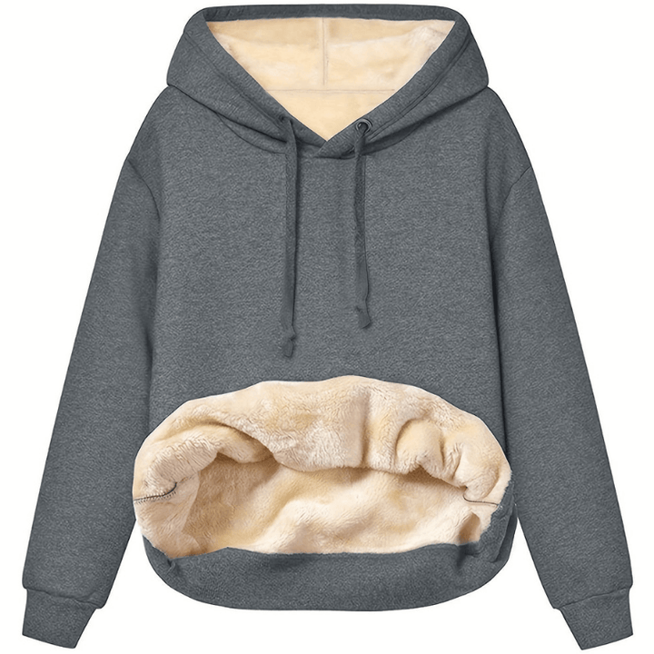 Ilaria - Felpa con cappuccio reversibile in microfibra