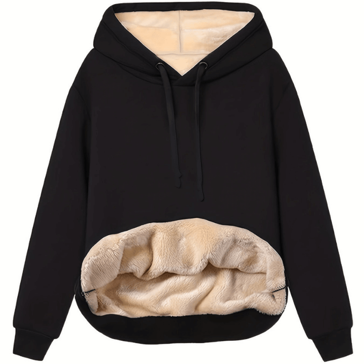 Ilaria - Felpa con cappuccio reversibile in microfibra