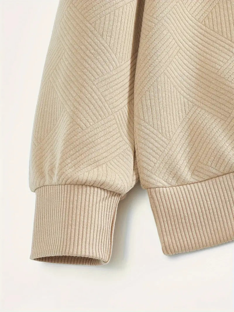 Franco - Maglione Zip-Up Geometrico in Misto Lana