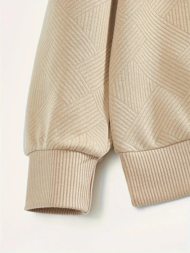 Franco - Maglione Zip-Up Geometrico in Misto Lana