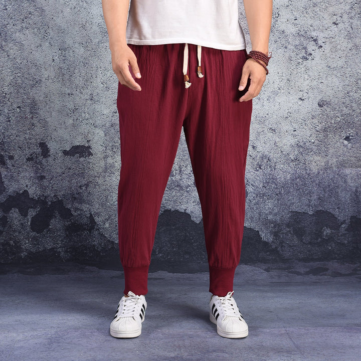 Enzo - Pantaloni Harem Comodi in Cotone
