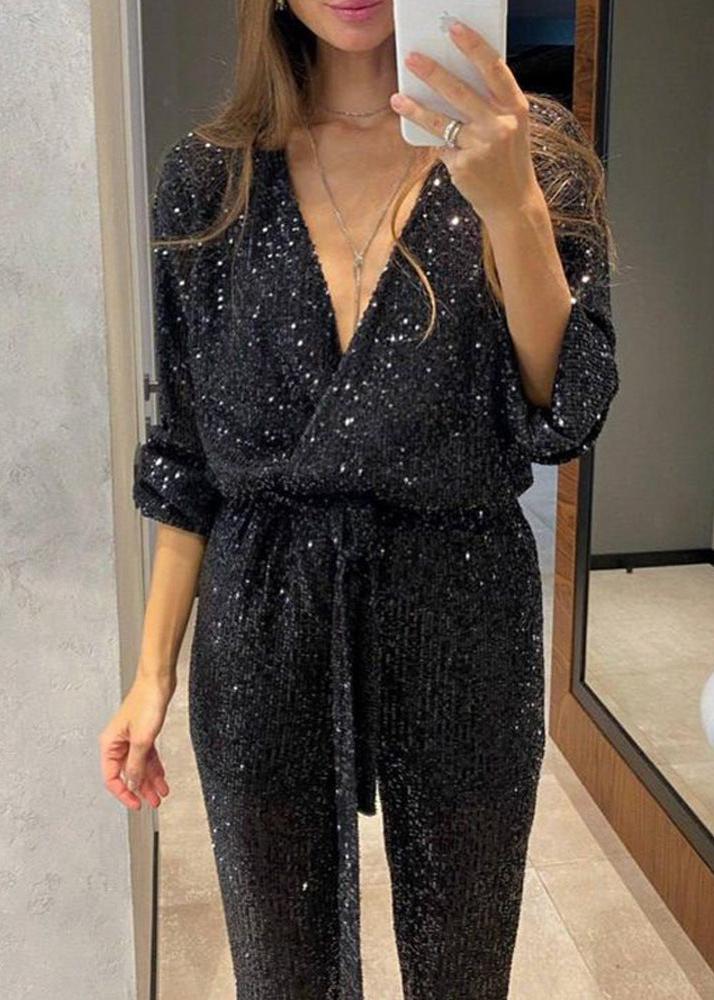 Sofia - Tuta in Raso con Paillettes