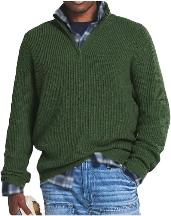Maglione in cotone con zip