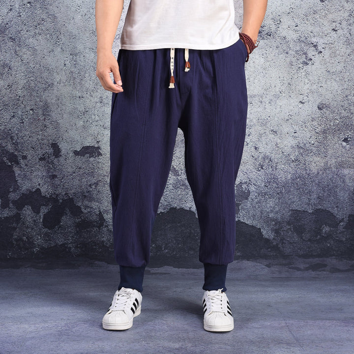 Enzo - Pantaloni Harem Comodi in Cotone