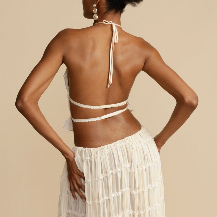 Set di top e gonna con halter