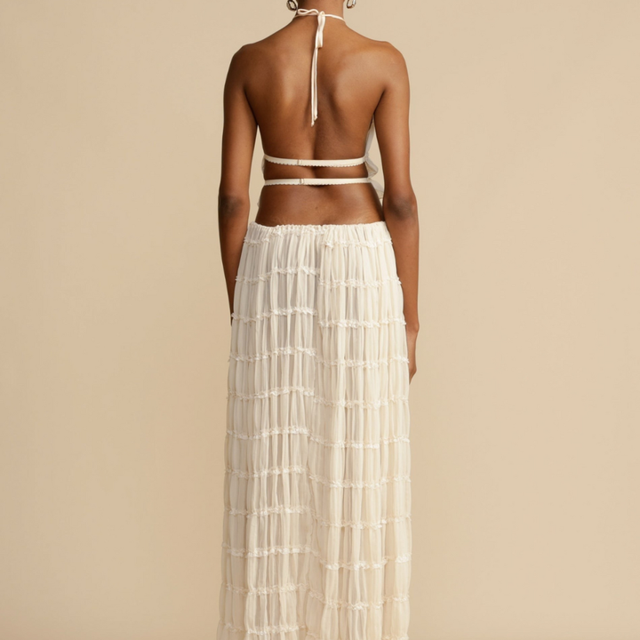 Set di top e gonna con halter