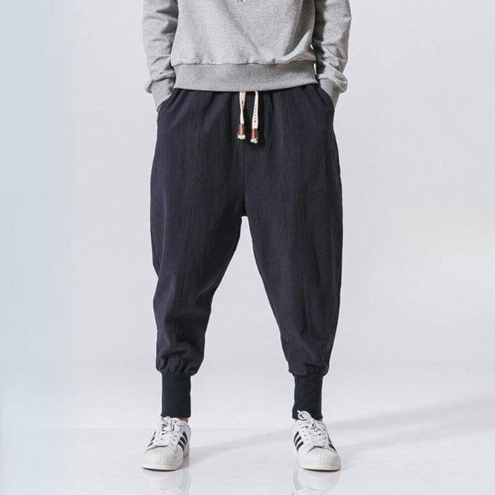 Enzo - Pantaloni Harem Comodi in Cotone