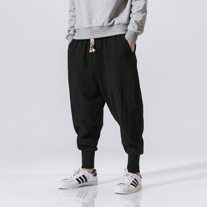 Enzo - Pantaloni Harem Comodi in Cotone