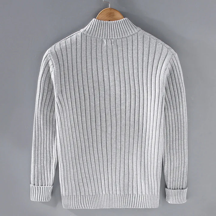 Marco - Cardigan con zip in cotone per uomo