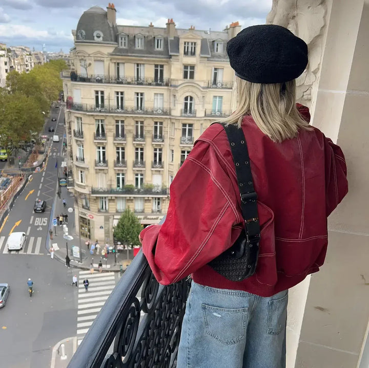 Tina - Giacca in pelle oversize