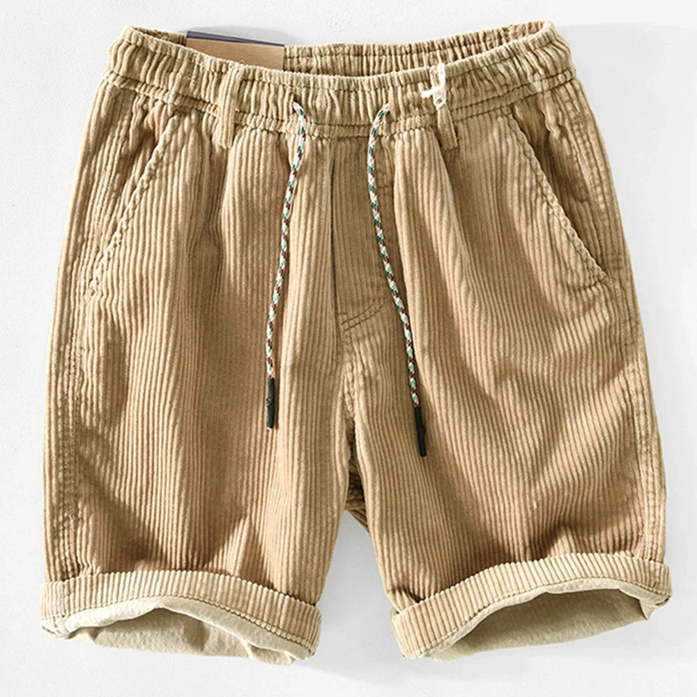 Leonardo - Pantaloni Corti Estivi in Velluto a Coste