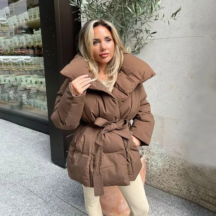 Mia - Cappotto in cashmere morbido con cintura