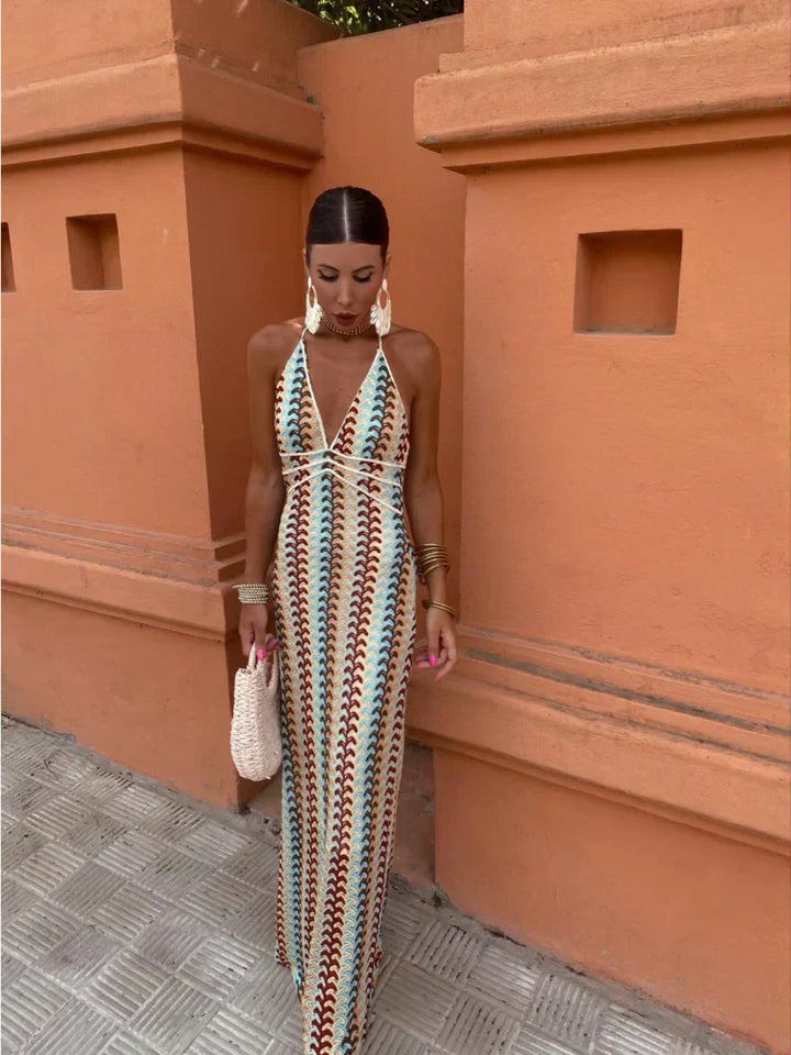 Giulia - Vestito Senza Schienale con Scollo a V