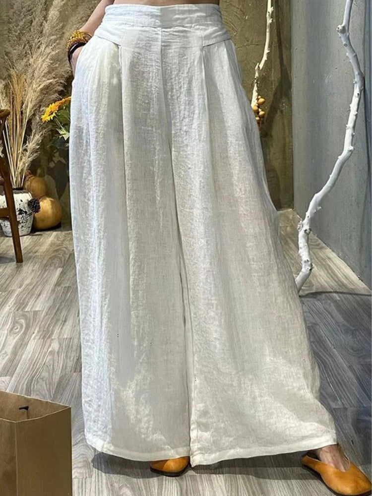 Emma - Pantaloni Ampi Plissettati
