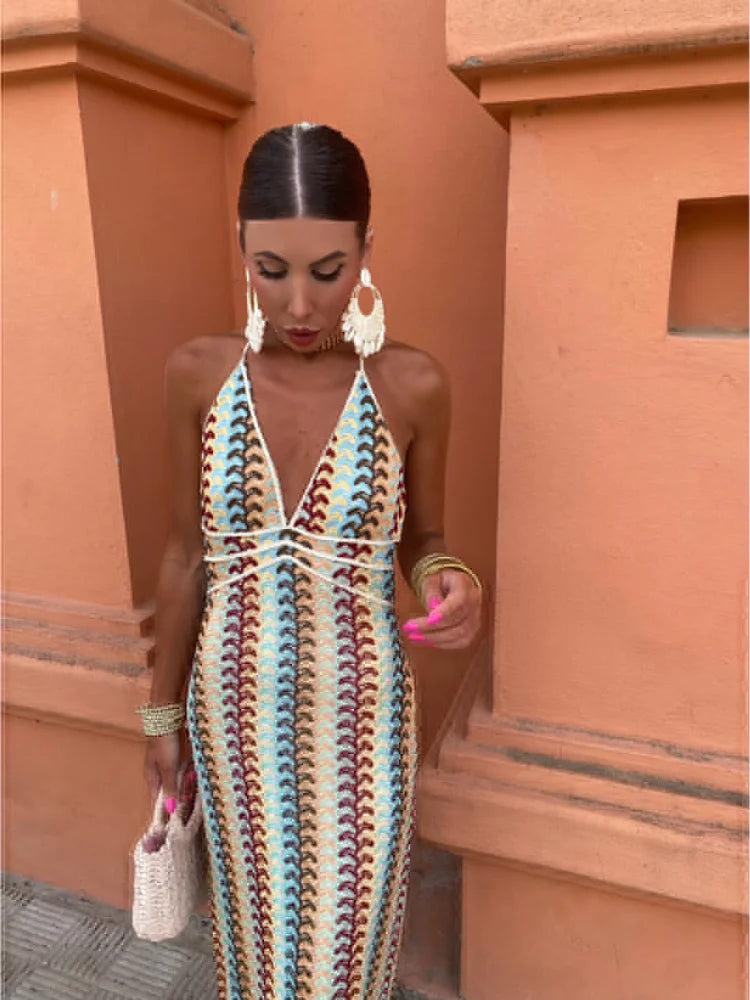 Giulia - Vestito Senza Schienale con Scollo a V