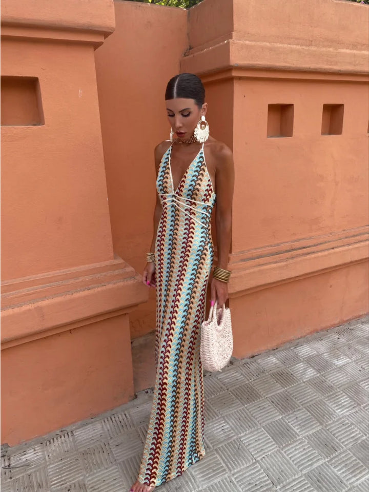 Giulia - Vestito Senza Schienale con Scollo a V
