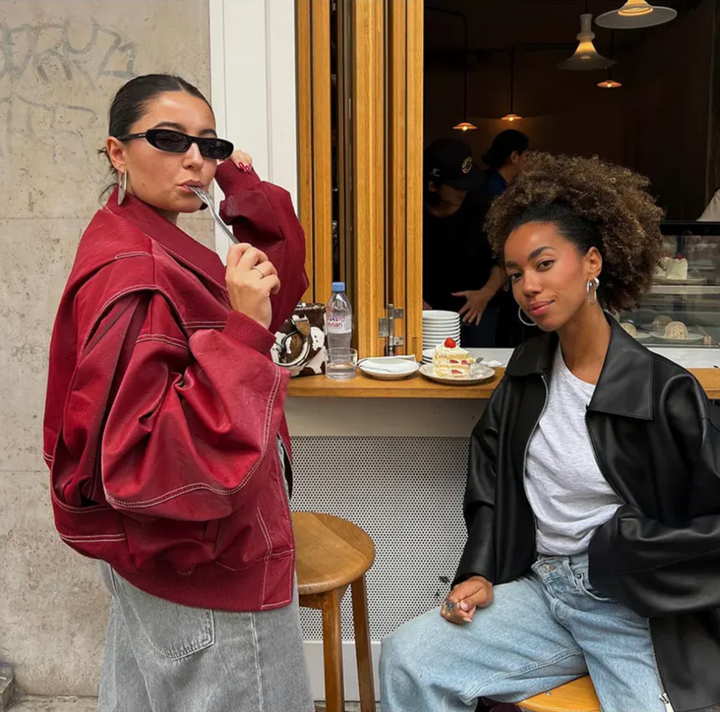 Tina - Giacca in pelle oversize